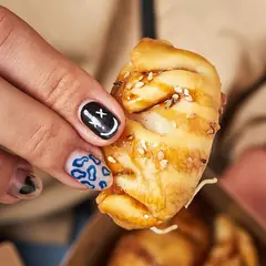 Gyosa de langostinos